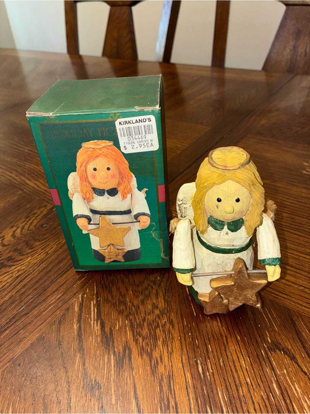 Vintage 90s Angel Figurine with Gold Star